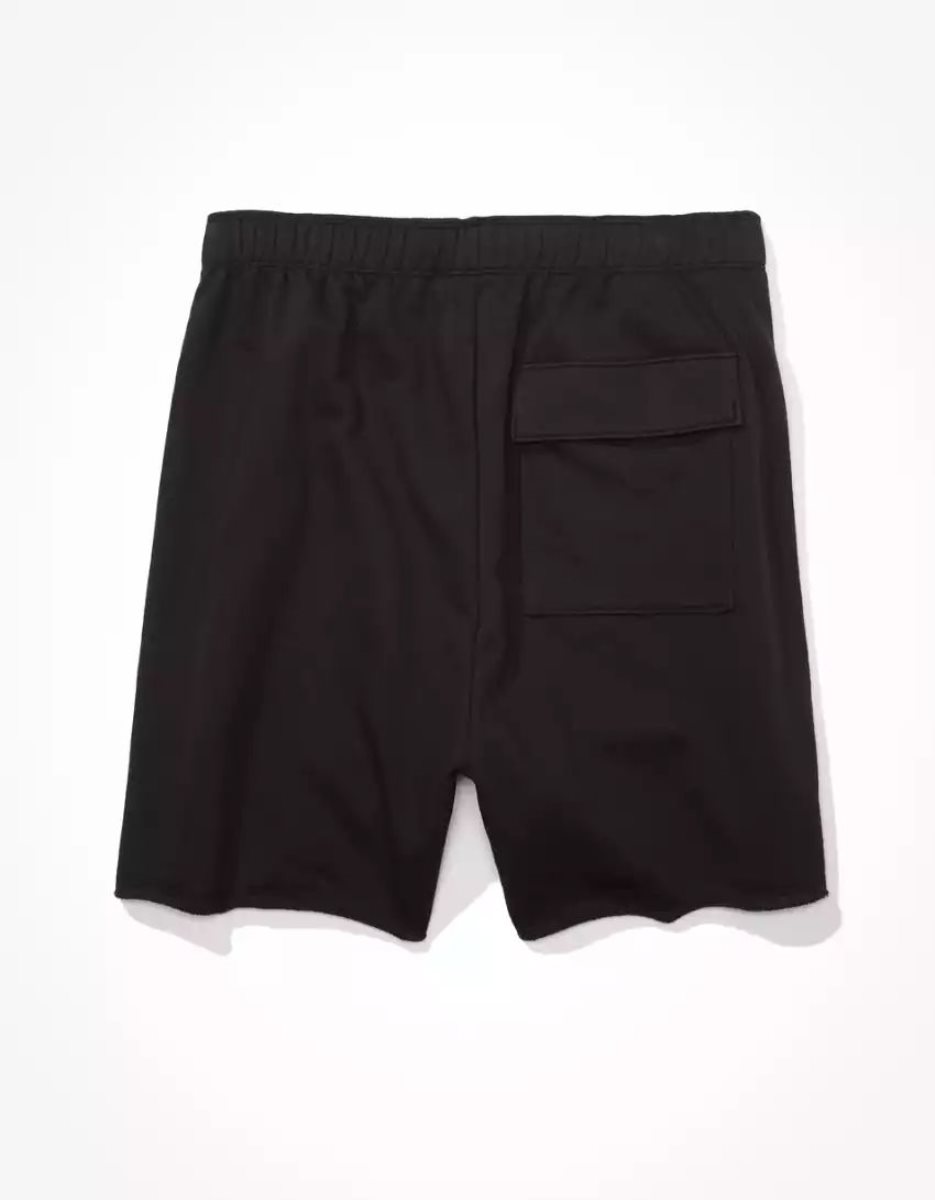 Shorts American Eagle AE Fleece Baggy Noir Femme | NZR-42559882